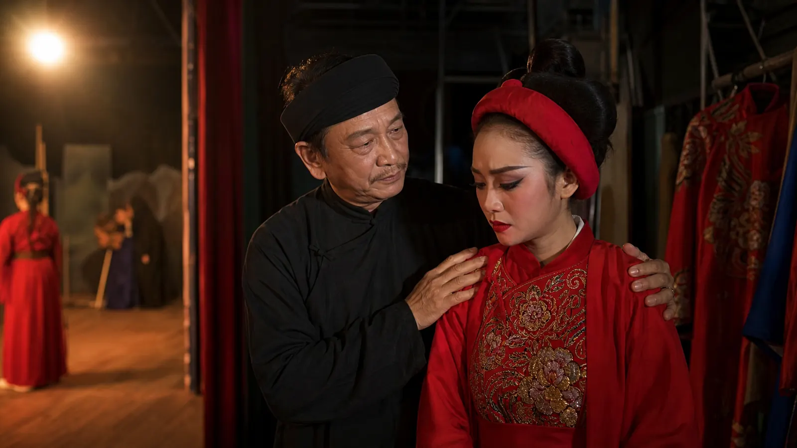 vai kép Mạnh Hoài nâng đỡ cô đào Giáng Hương
